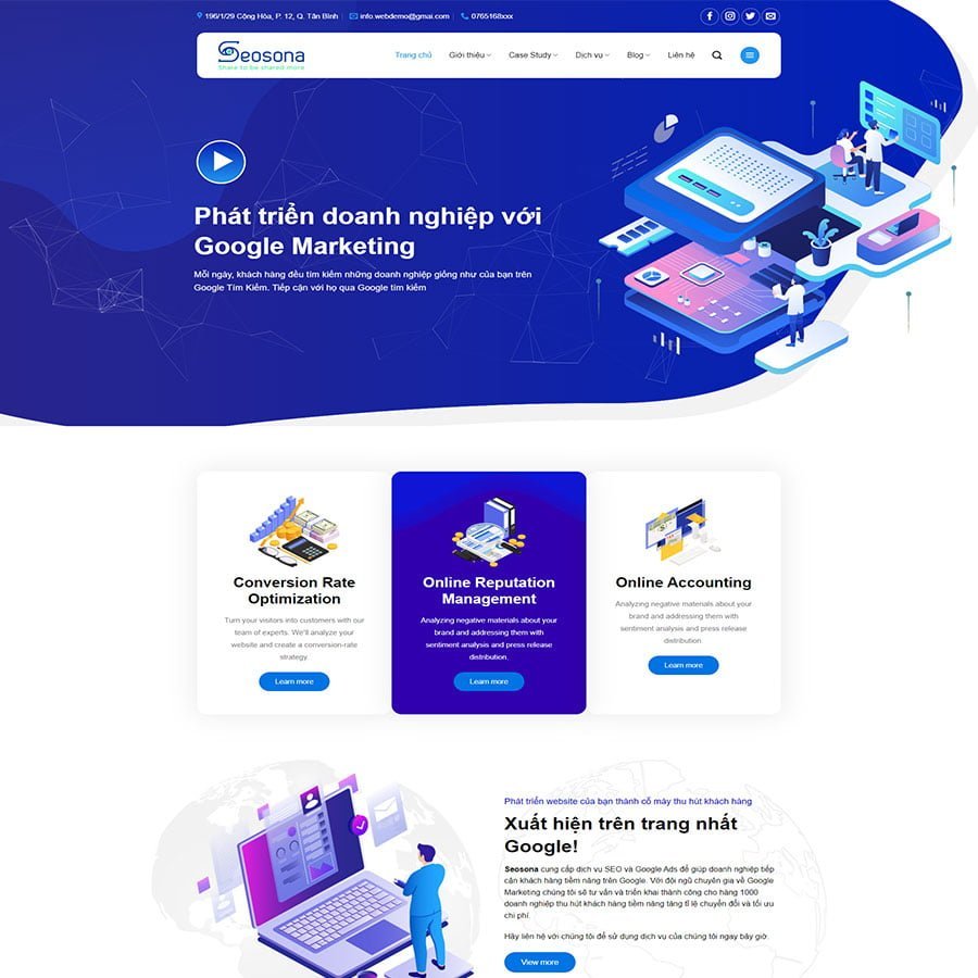 Thiết kế website công ty Agency