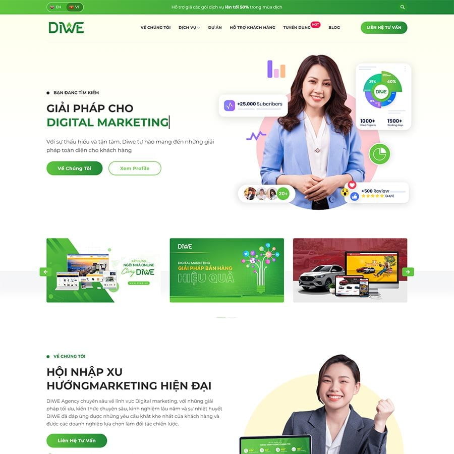 Thiết kế website công ty Agency