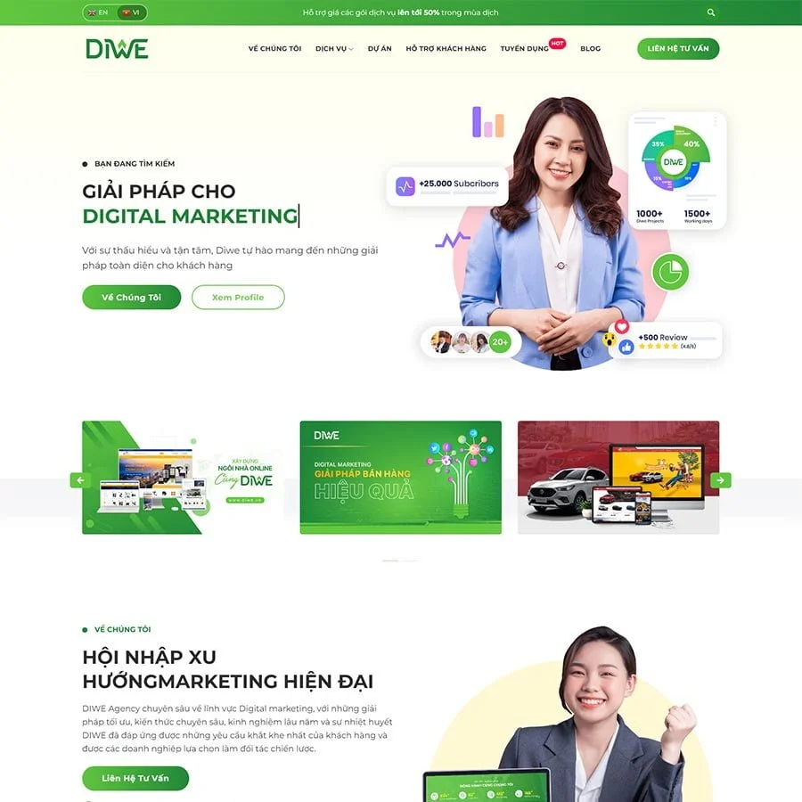 Thiết kế website công ty Agency