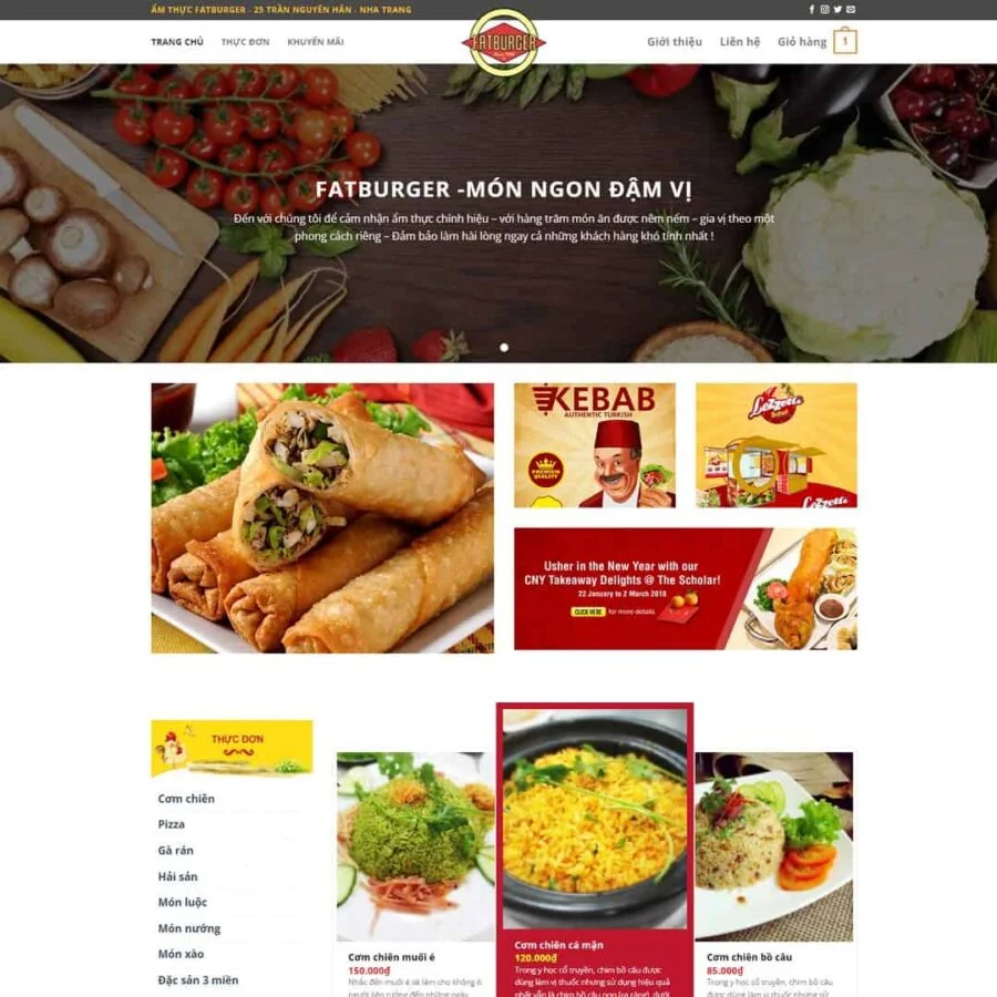 Thiết kế website nhà hàng
