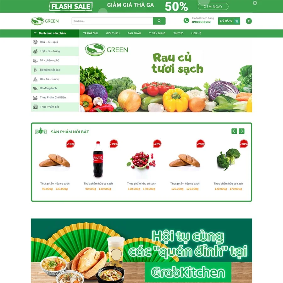 Thiết kế website bách hóa 05