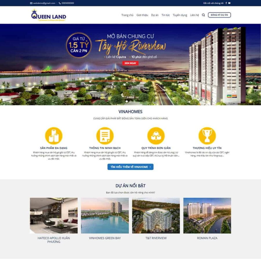 Thiết kế website bất động sản