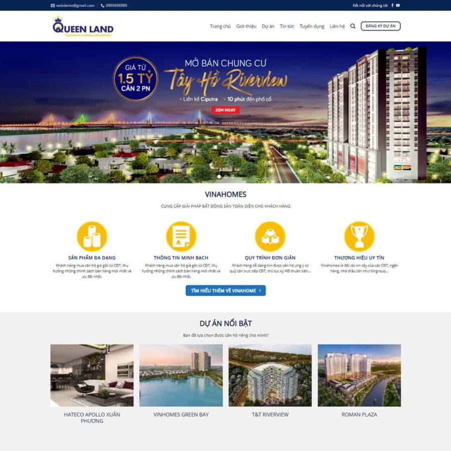 Thiết kế website bất động sản