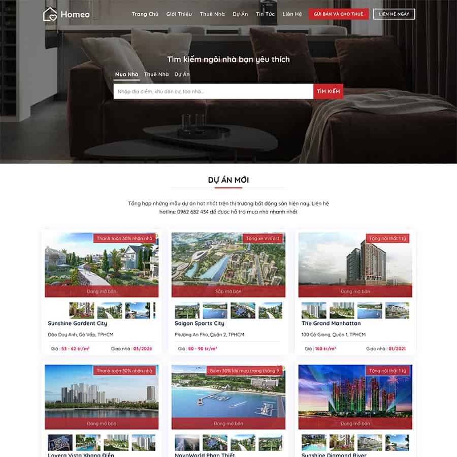 Thiết kế website bất động sản 10
