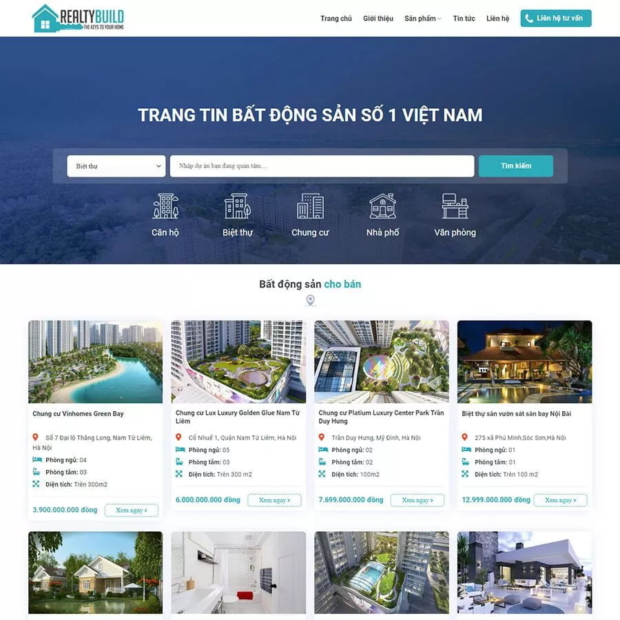 Thiết kế website bất động sản 12