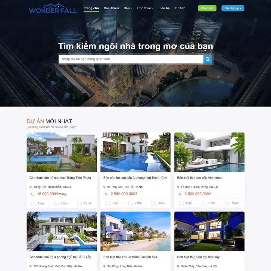 Thiết kế website bất động sản 16