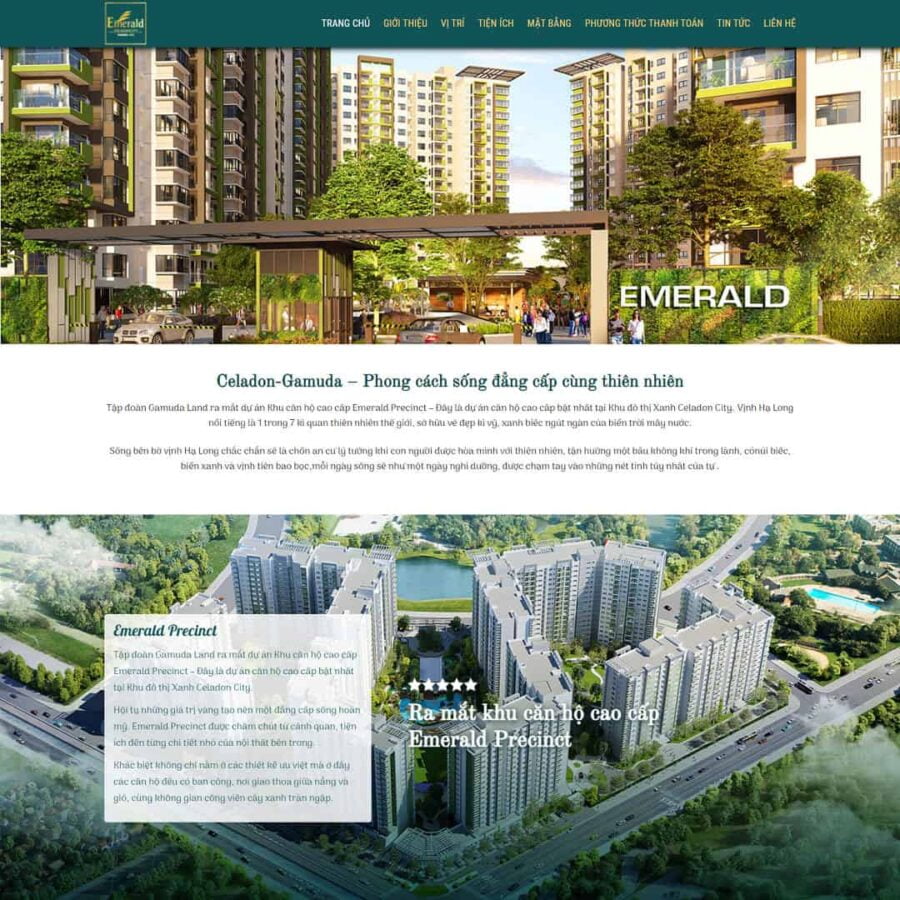 Thiết kế website landing page bất động sản 02