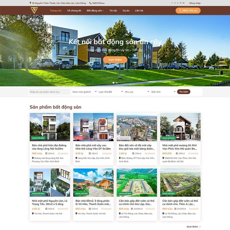 Thiết kế website bất động sản 36