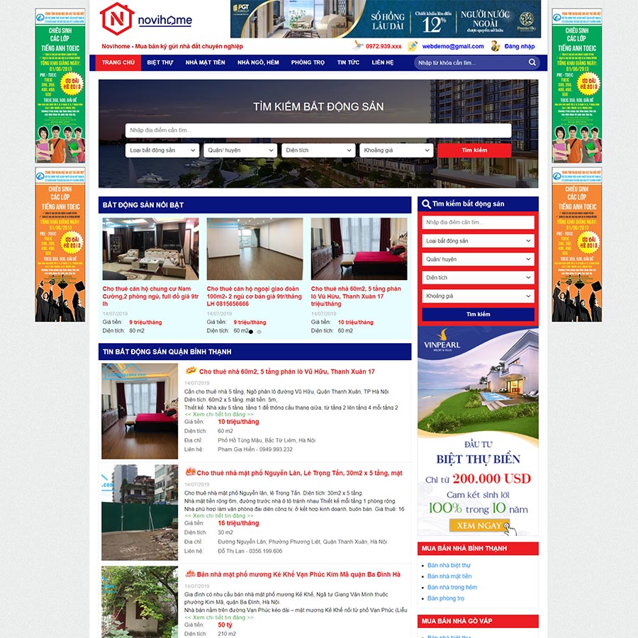 Thiết kế website bất động sản 38