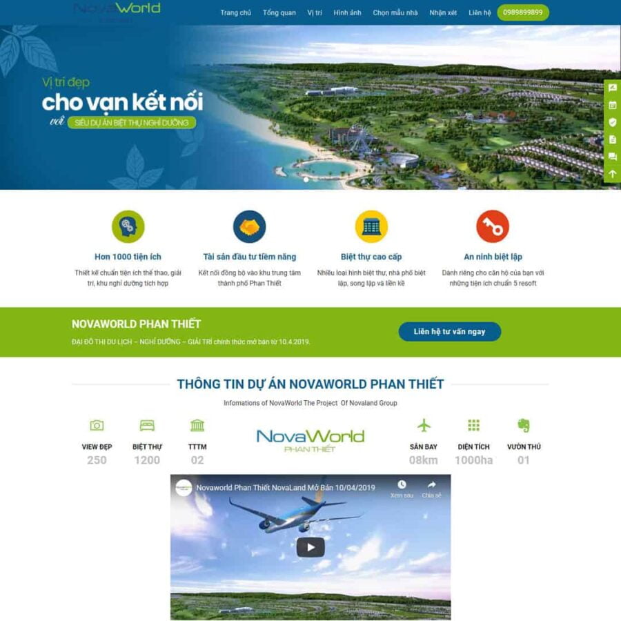 Thiết kế website landing page bất động sản 06