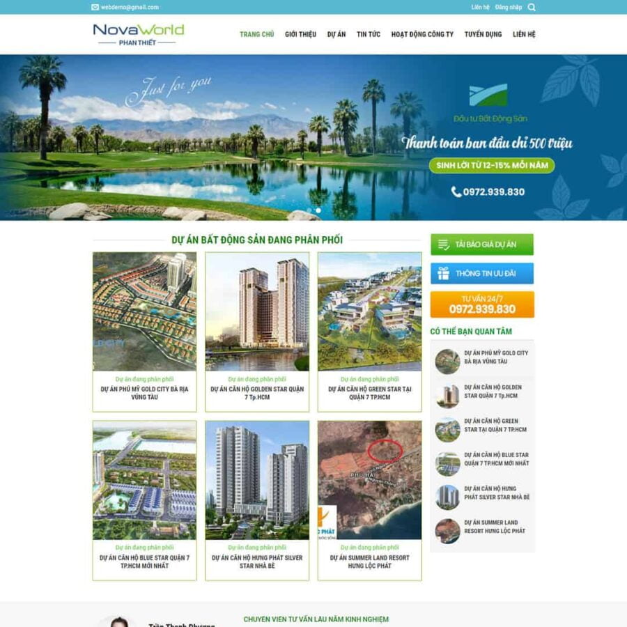 Thiết kế website bất động sản 08