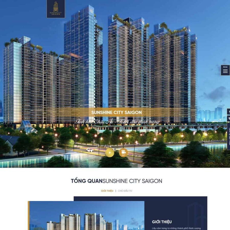 Thiết kế website giới thiệu về dự án bất động sản