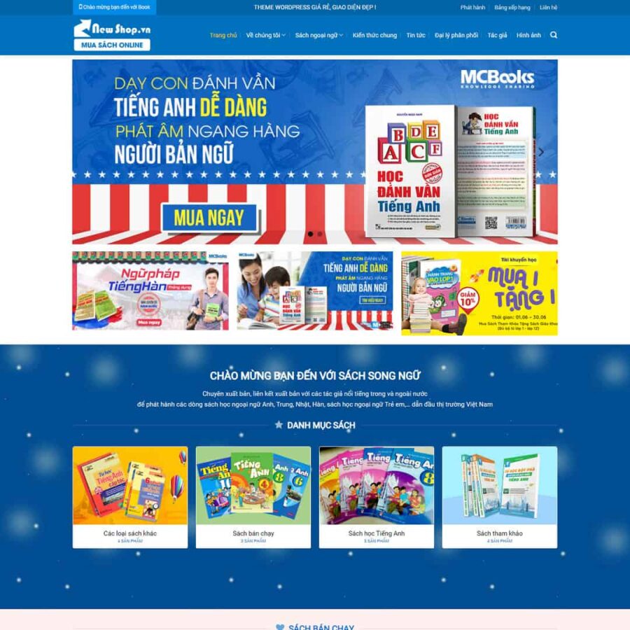 Thiết kế website Shop bán sách