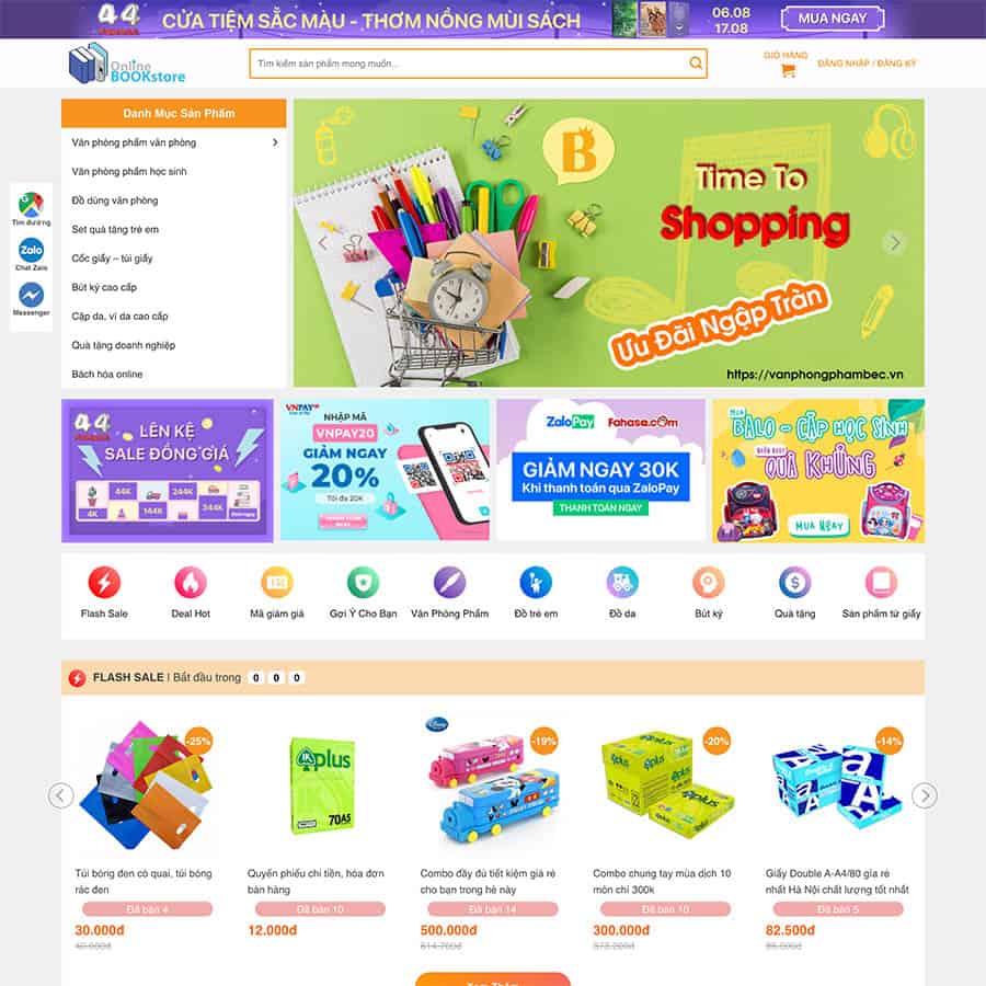 Thiết kế website bán sách