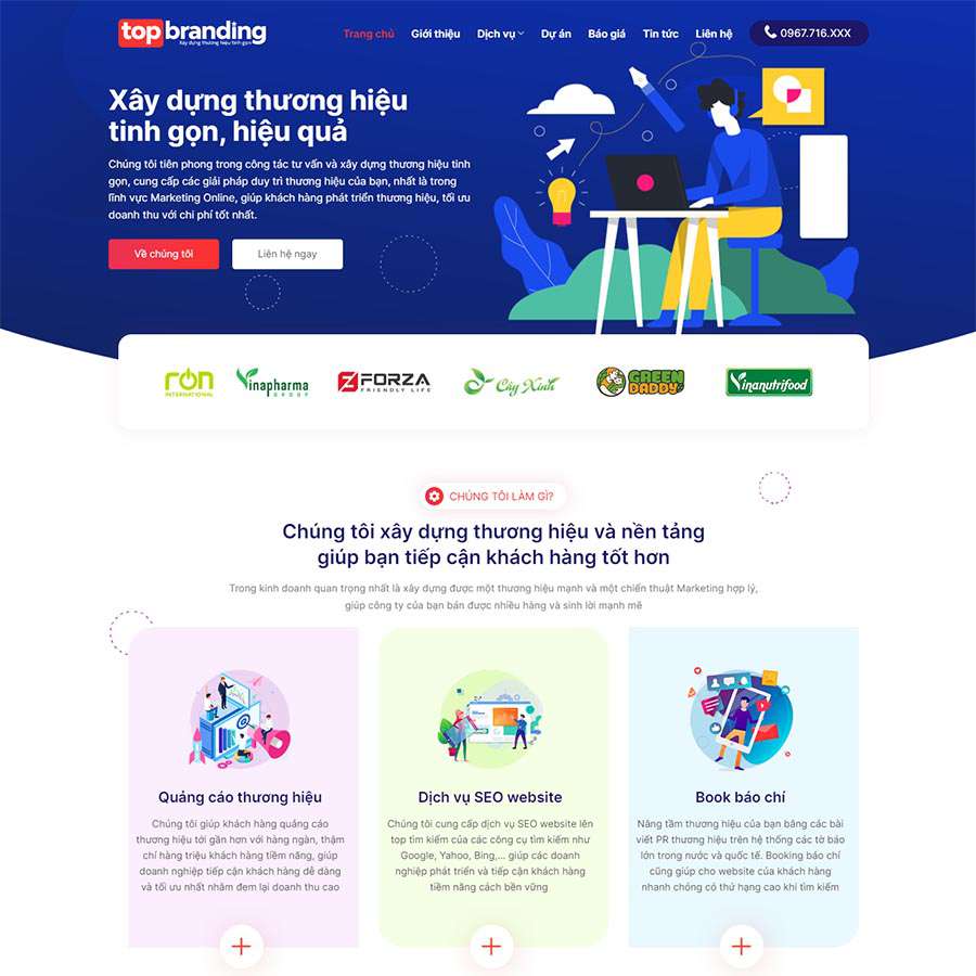 Thiết kế website công ty Agency Marketing Online 02