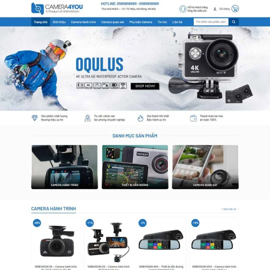 Thiết kế website Shop bán camera 01
