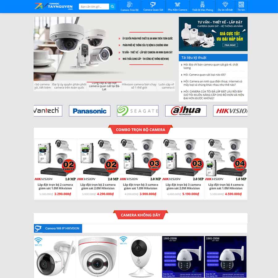 Thiết kế website Shop bán camera 03