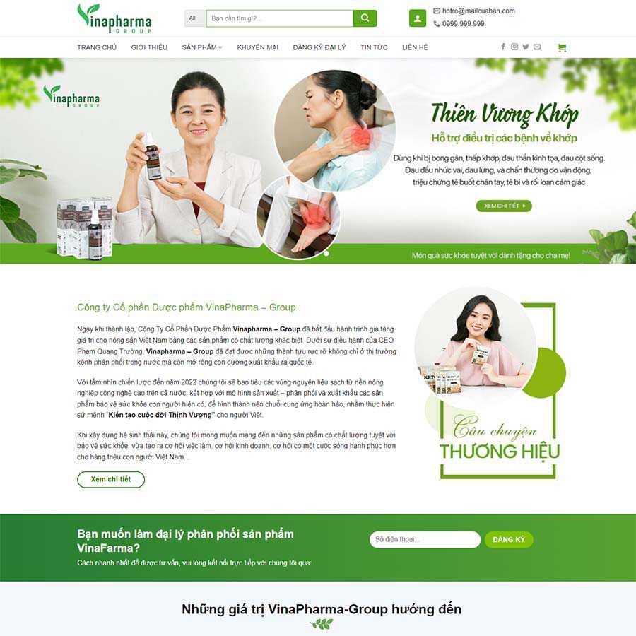 Thiết kế website công ty dược phẩm