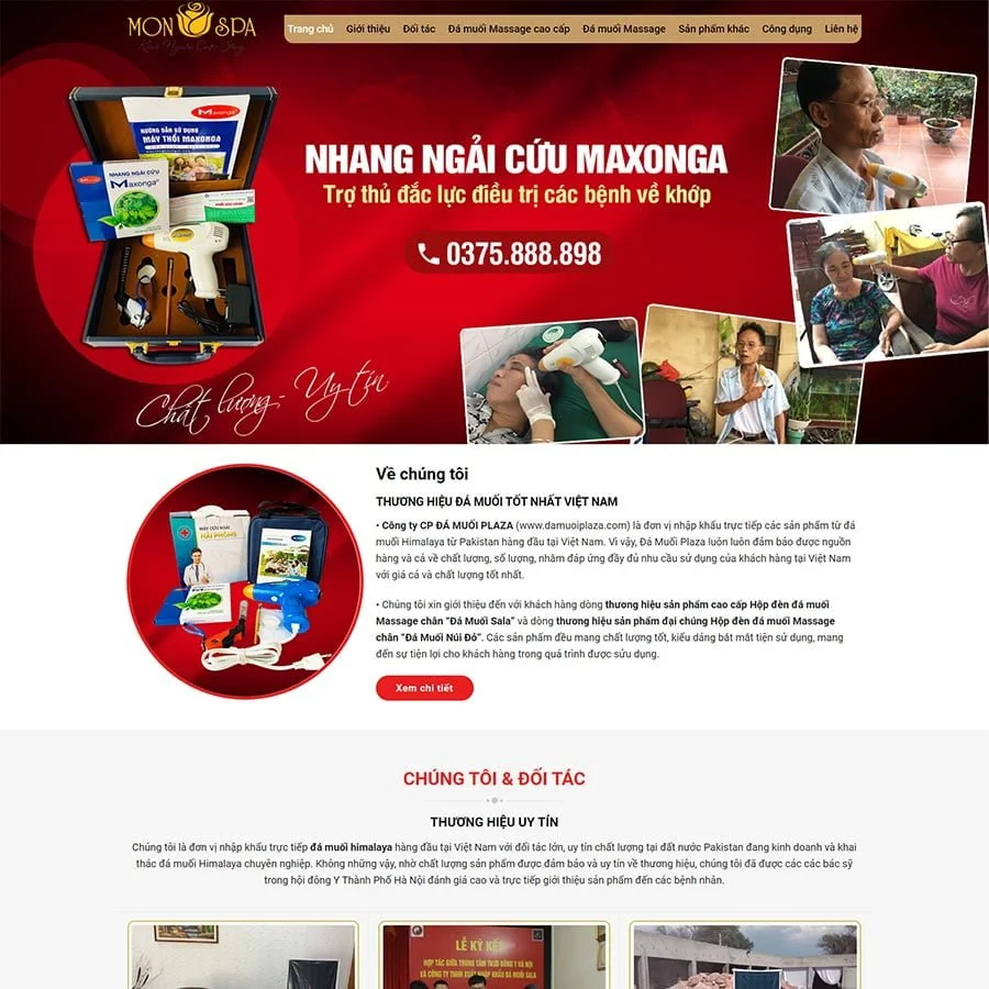Thiết kế website bán đá muối