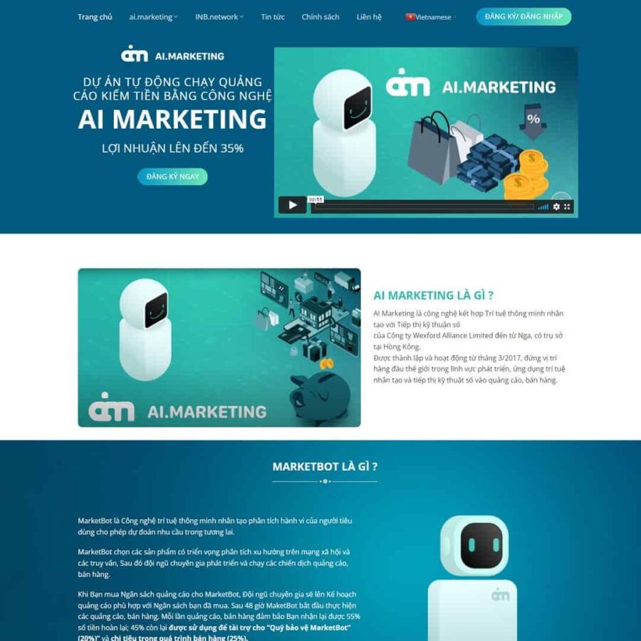 Thiết kế website giới thiệu dự án đầu tư online