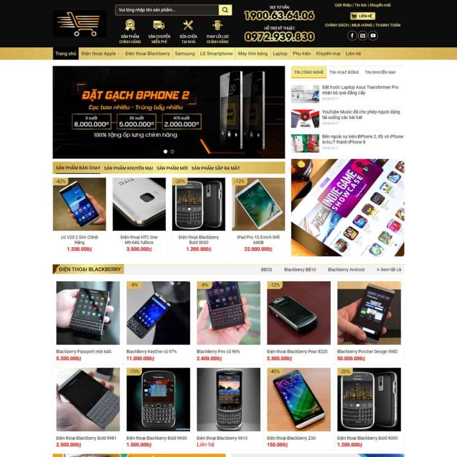 Thiết kế website điện máy 01