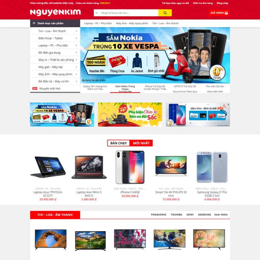 Thiết kế website điện máy 04