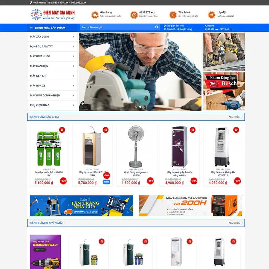 Thiết kế website điện máy 06