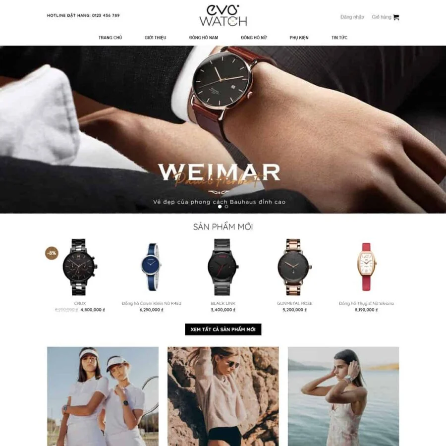 Thiết kế website bán đồng hồ