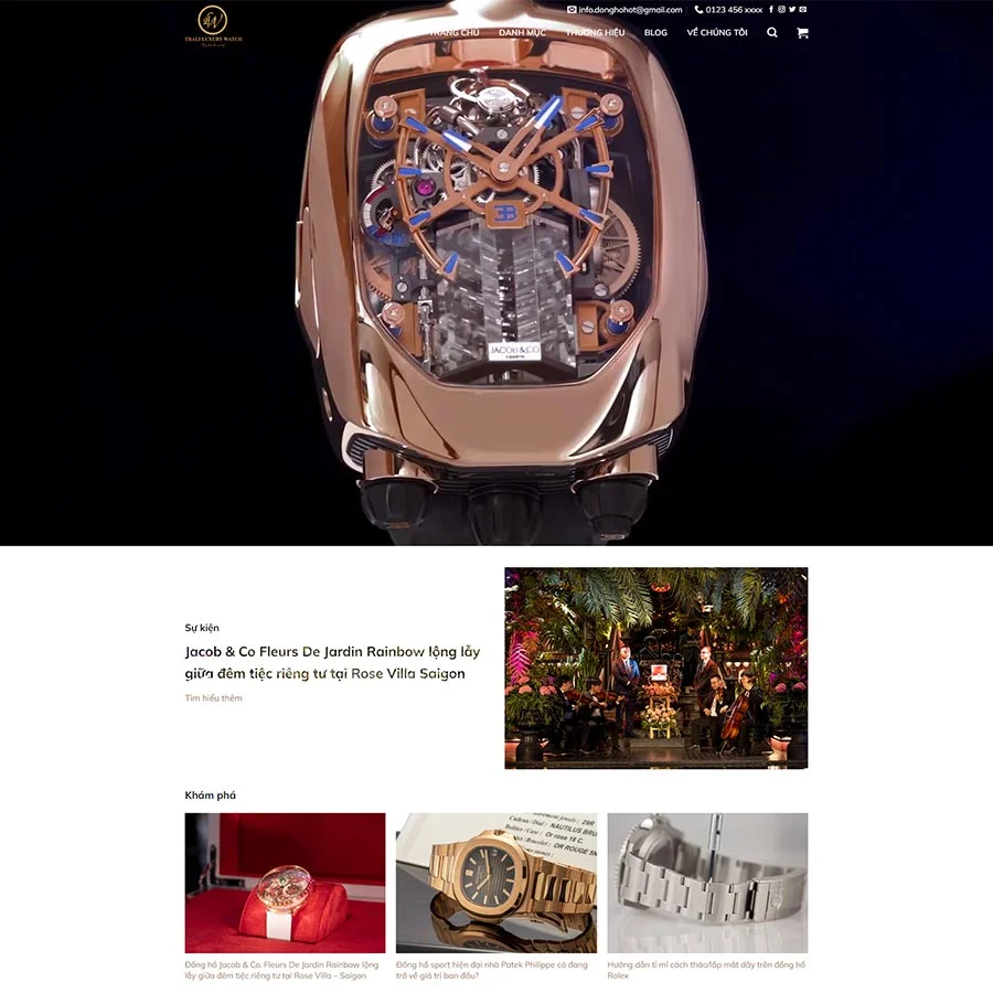Thiết kế website bán đồng hồ cao cấp 02