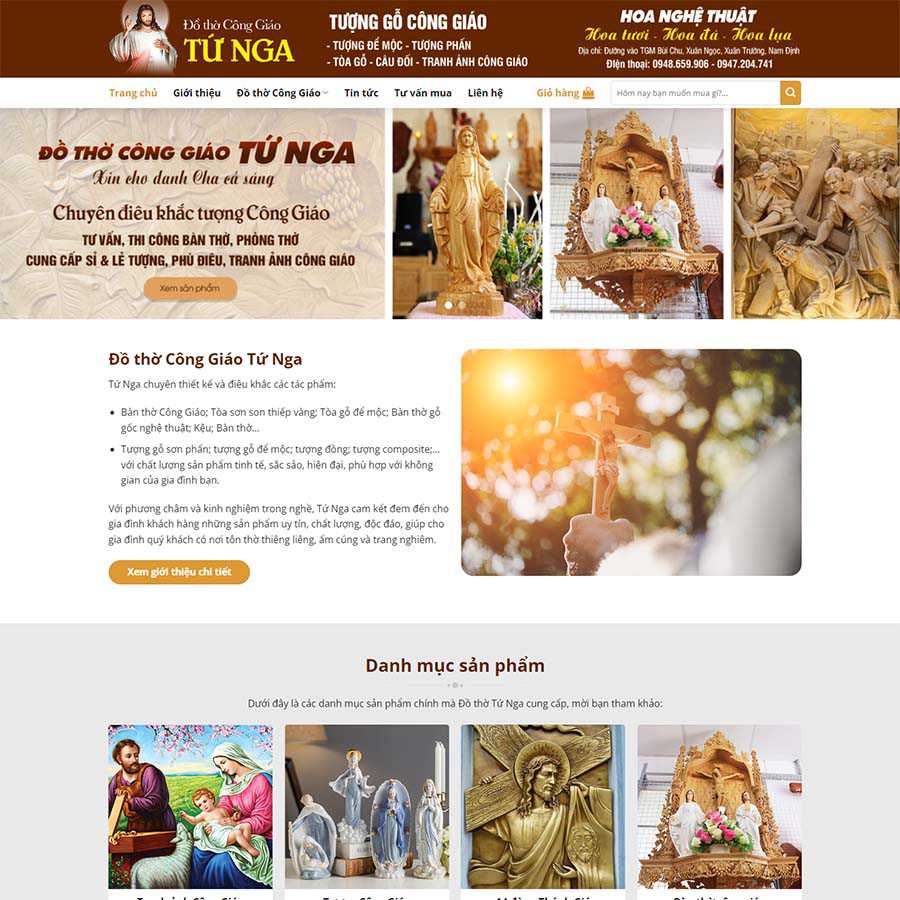 Thiết kế website bán đồ thờ