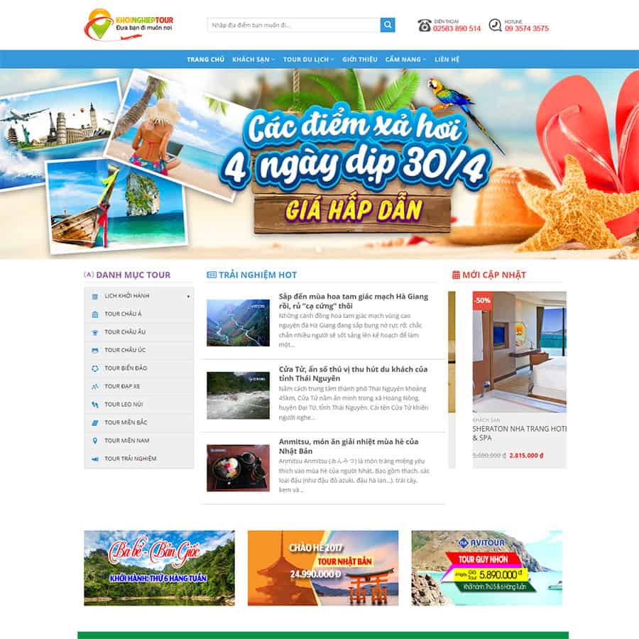 Thiết kế website du lịch 06