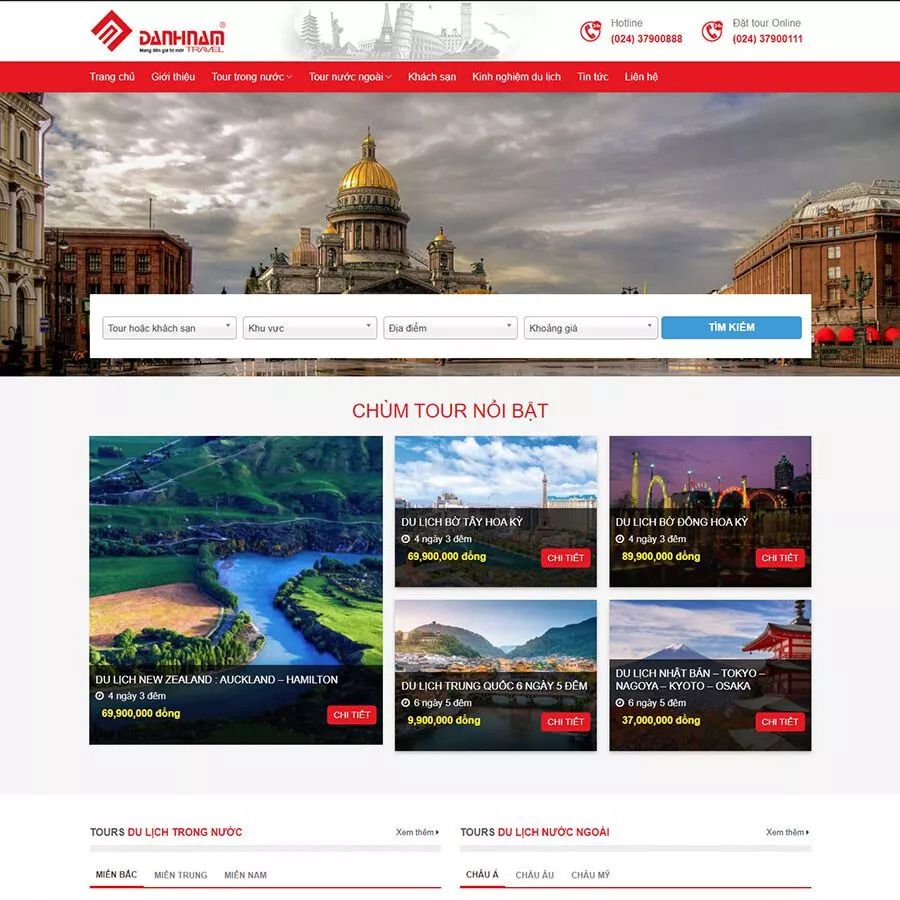 Thiết kế website du lịch cao cấp 08