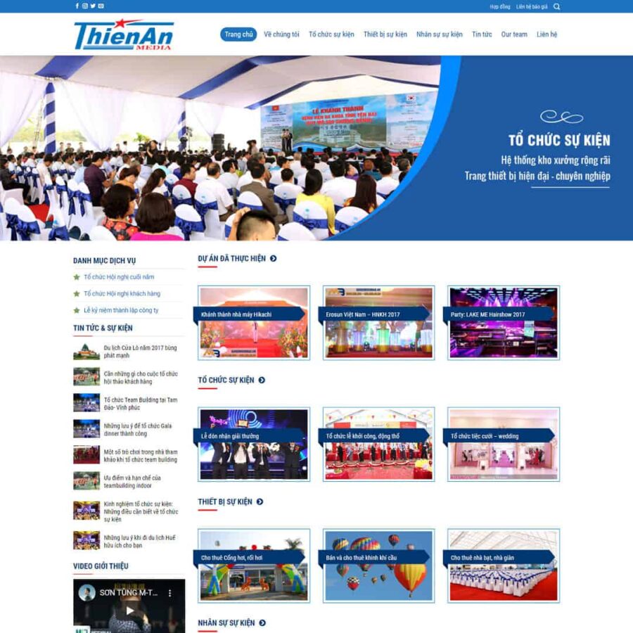 Thiết kế website công ty tổ chức sự kiện 02