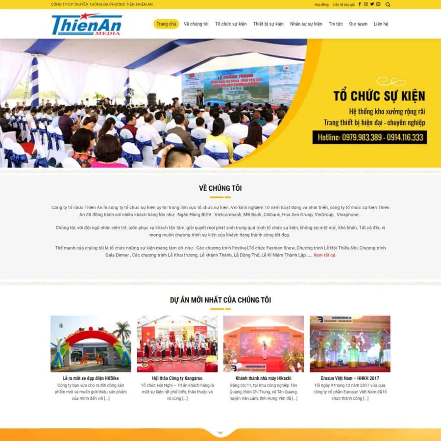 Thiết kế website công ty tổ chức sự kiện 06