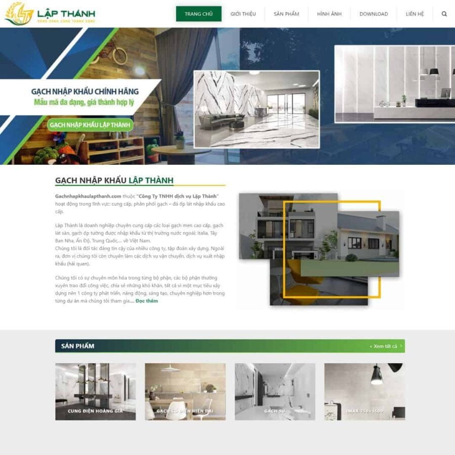 Thiết kế website bán gạch nhập khẩu