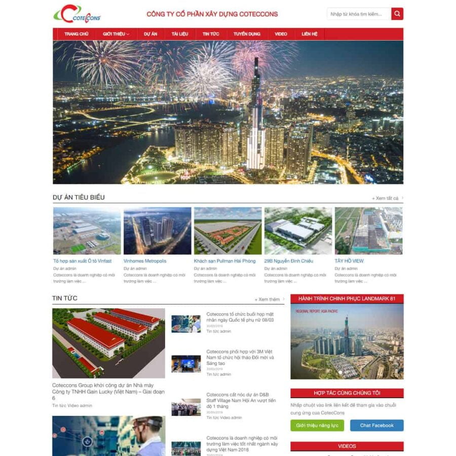 Thiết kế website giới thiệu công ty xây dựng