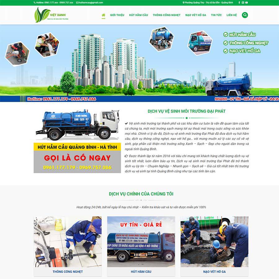 Thiết kế website hút hầm cầu