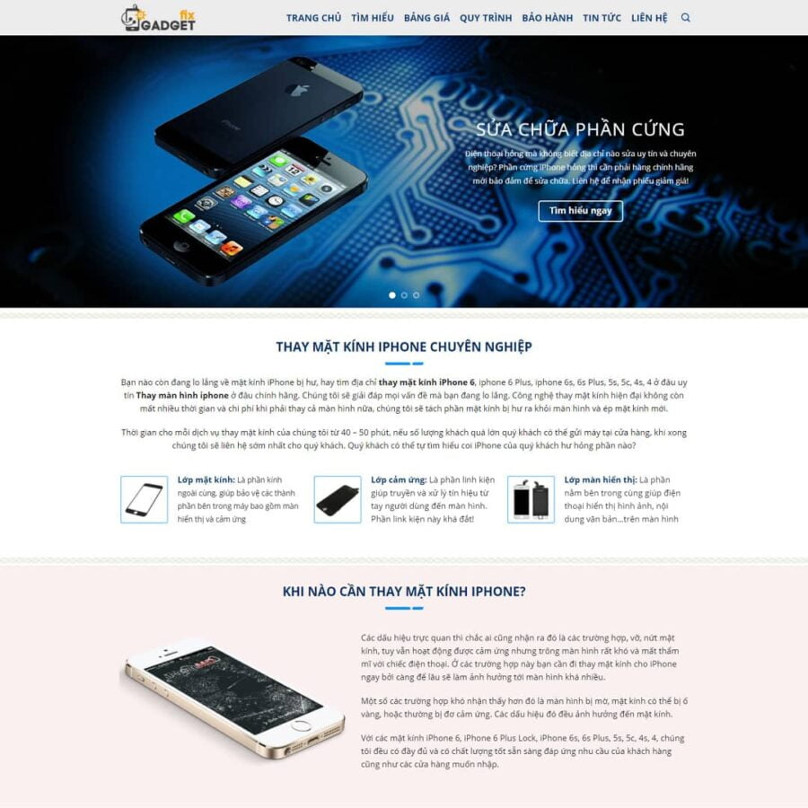 Thiết kế website dịch vụ sửa chữa