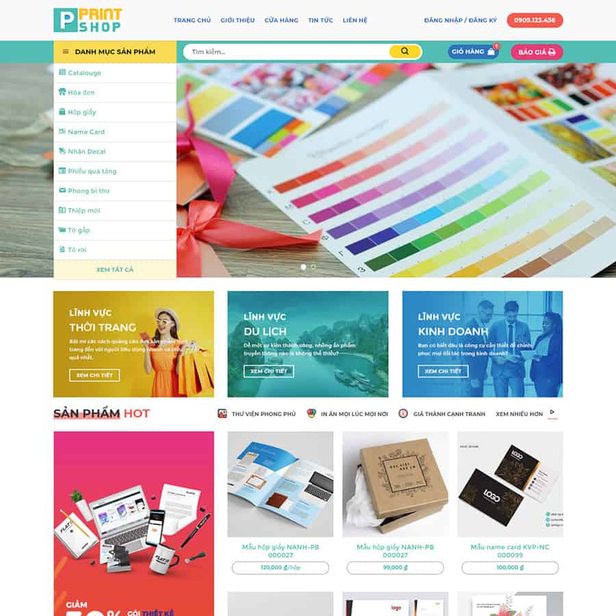 Thiết kế website in ấn