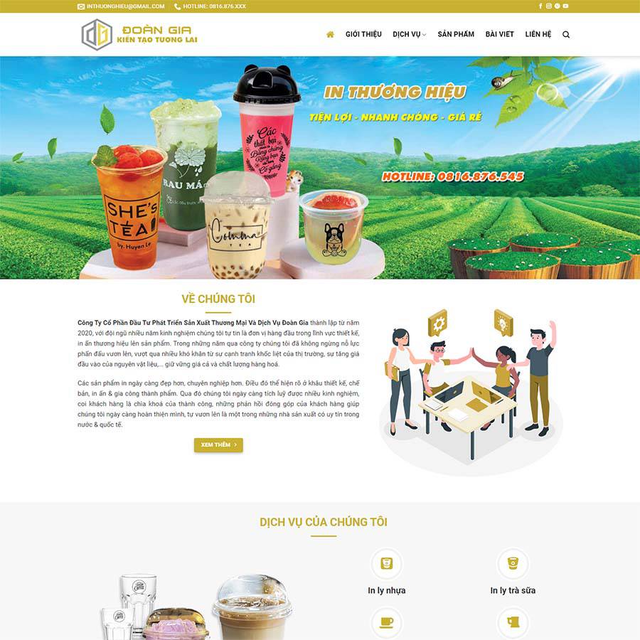Thiết kế website in nhựa
