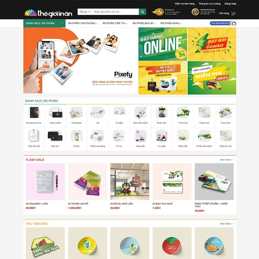 Thiết kế website công ty in ấn 06