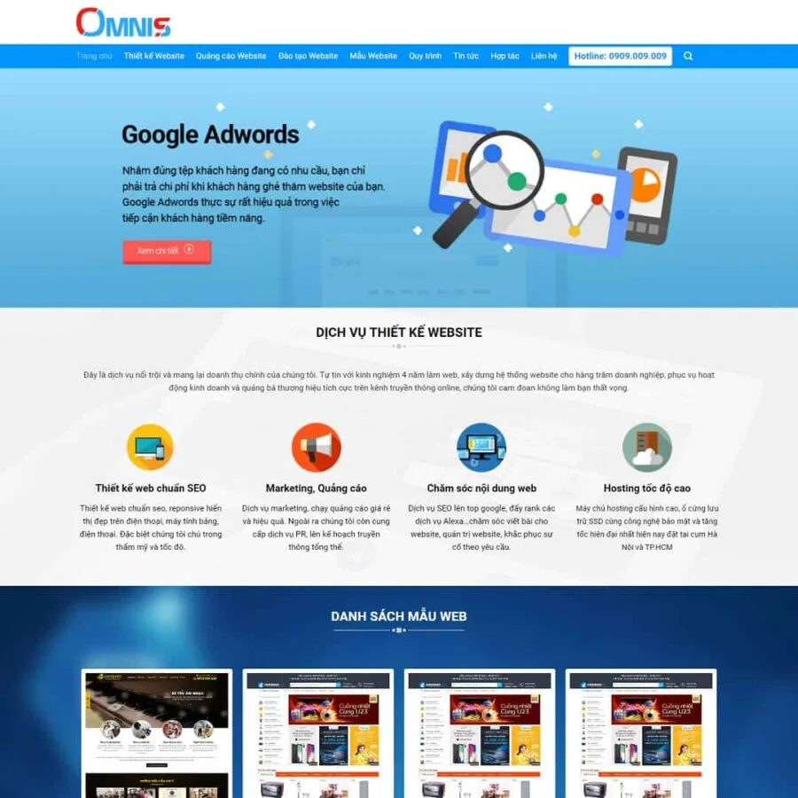 Thiết kế website dịch vụ thiết kế web