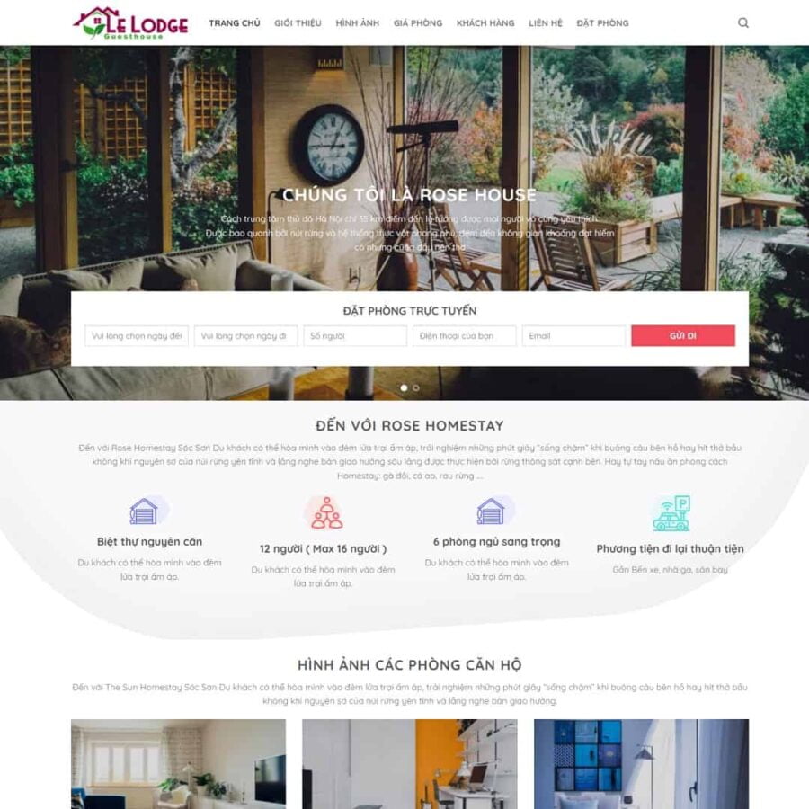 Thiết kế website Khách Sạn 02