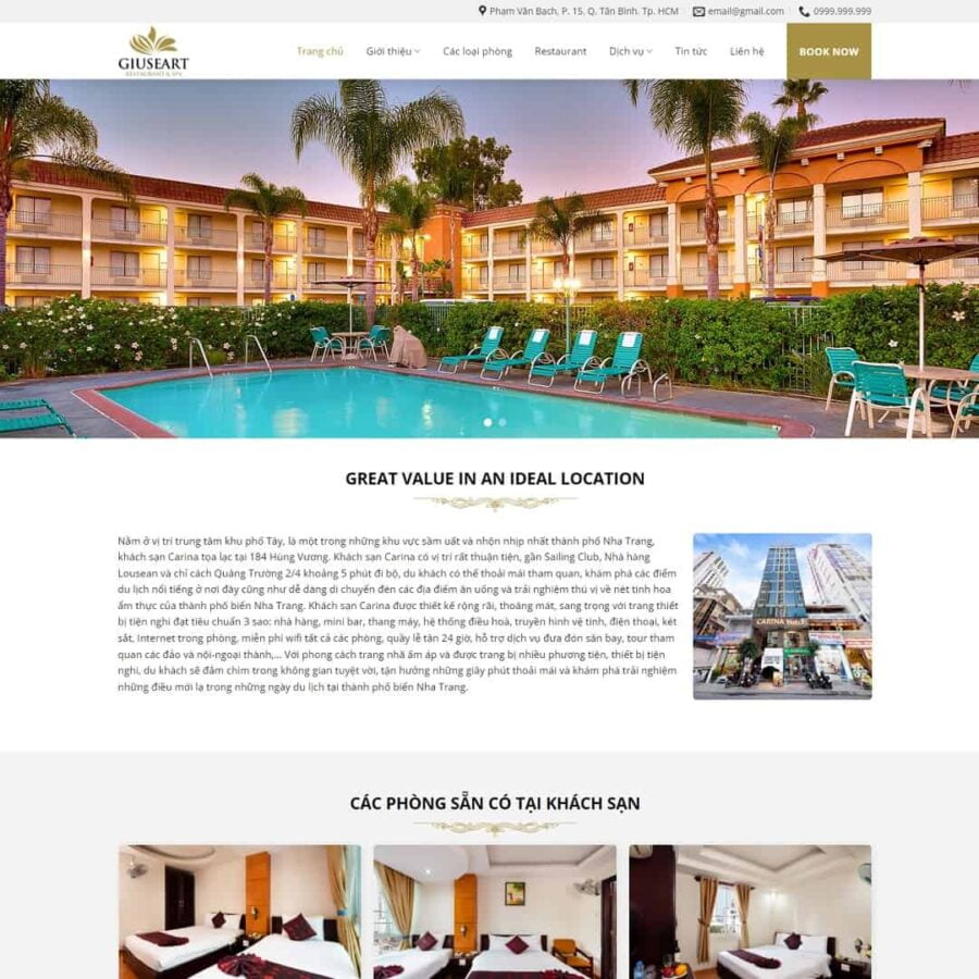 Thiết kế website Khách Sạn 03
