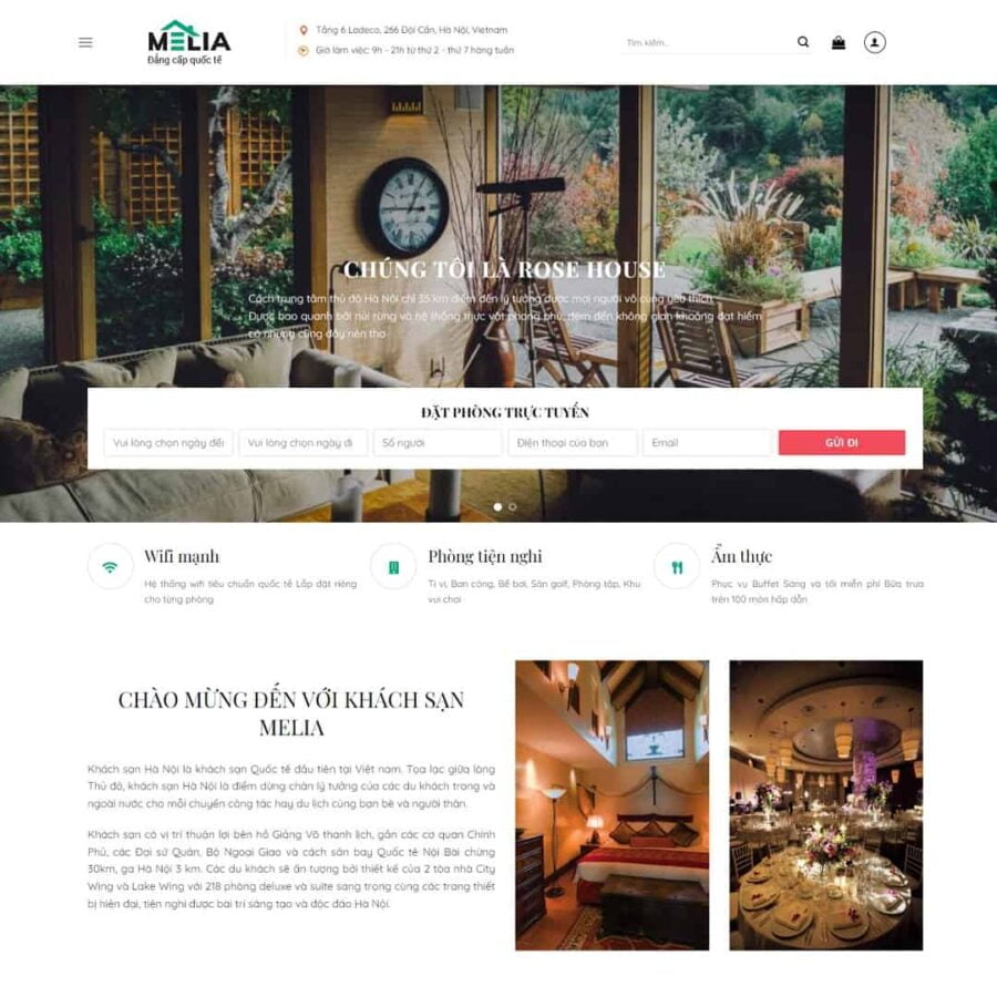 Thiết kế website khách sạn 04