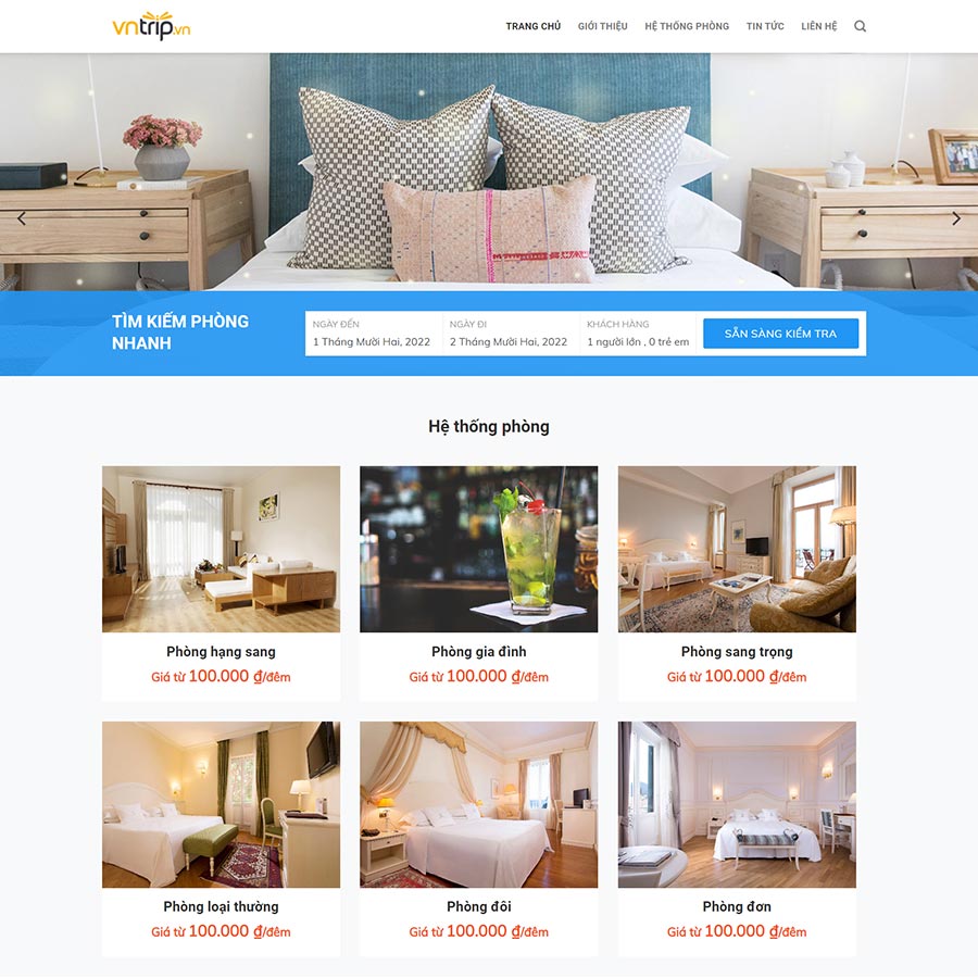 Thiết kế website khách sạn 05