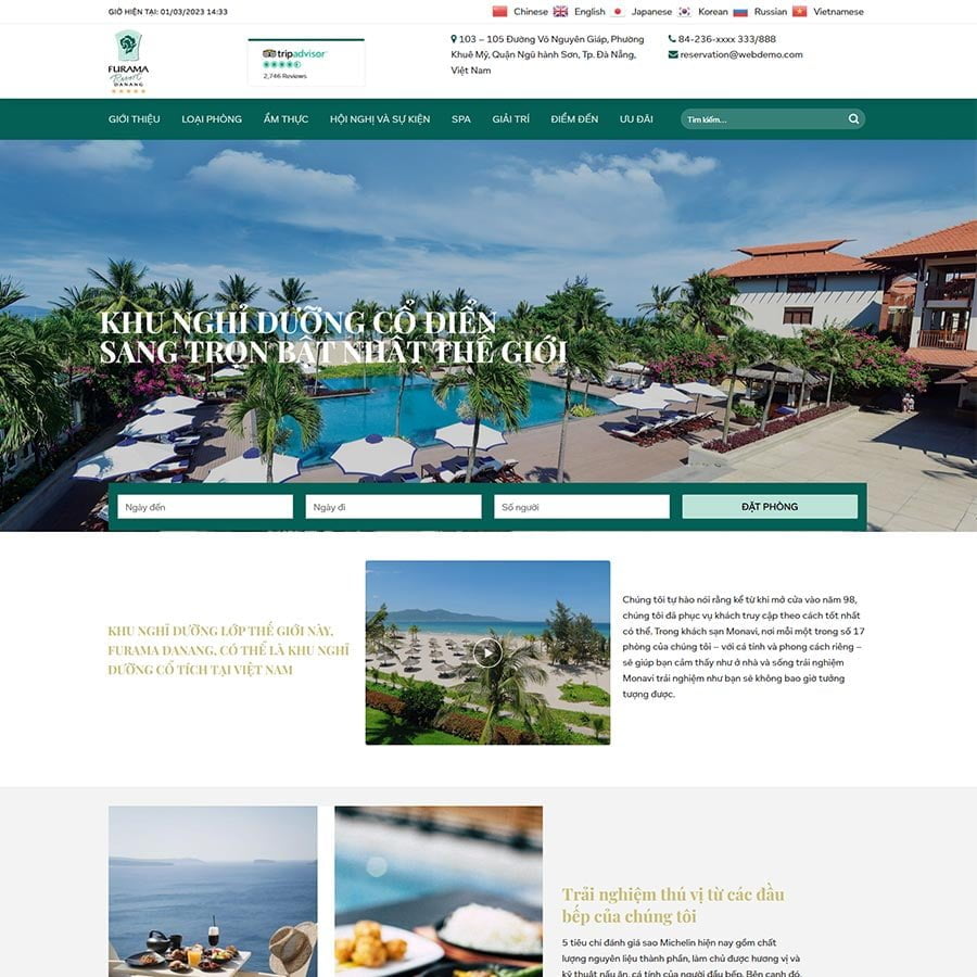 Thiết kế website khách sạn 06