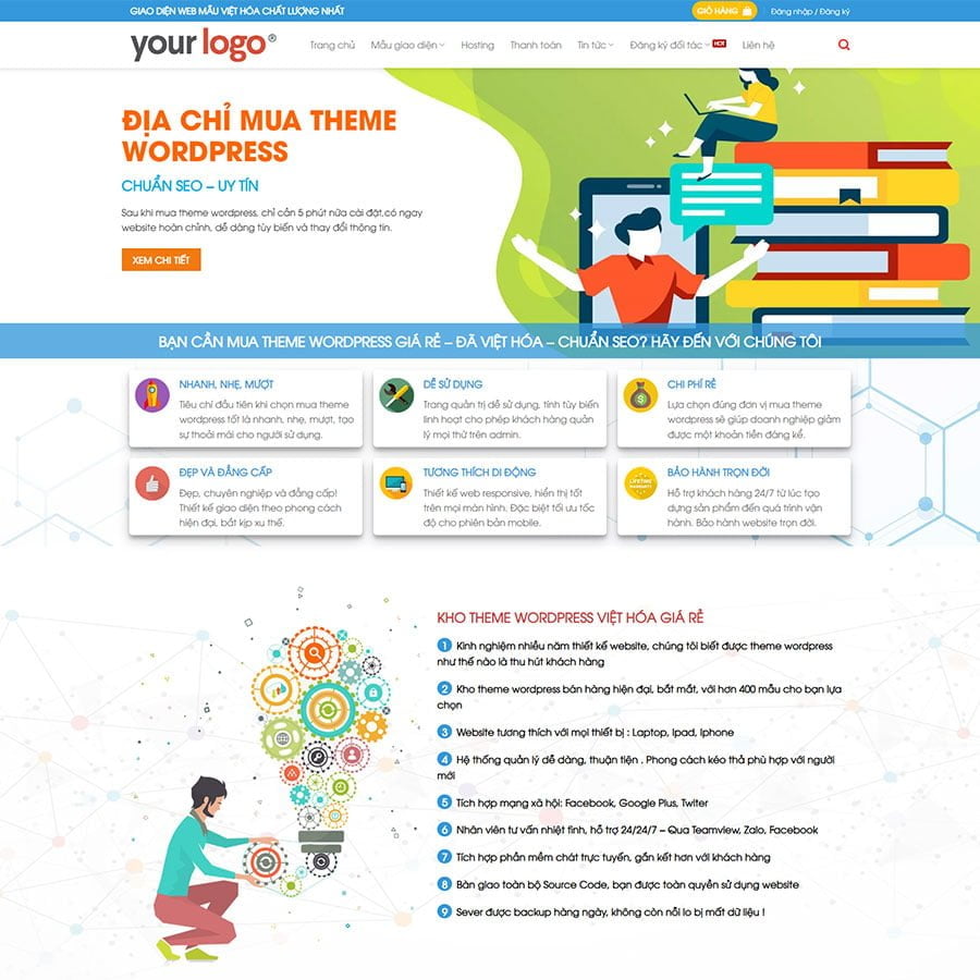 Thiết kế website bán theme