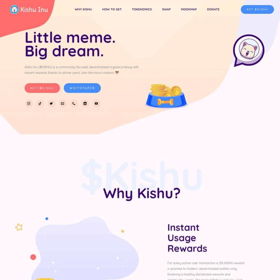Thiết kế website Landing page giới thiệu tiền điện tử – crypto 02