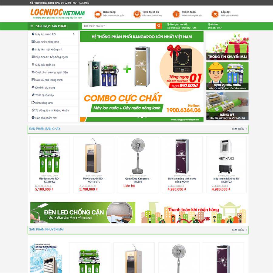 Thiết kế website bán máy lọc nước